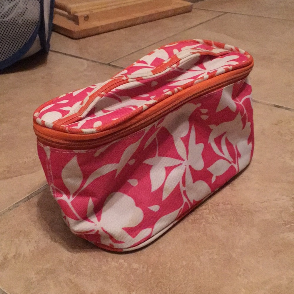 Makeup Floral Zip Travel Tote
